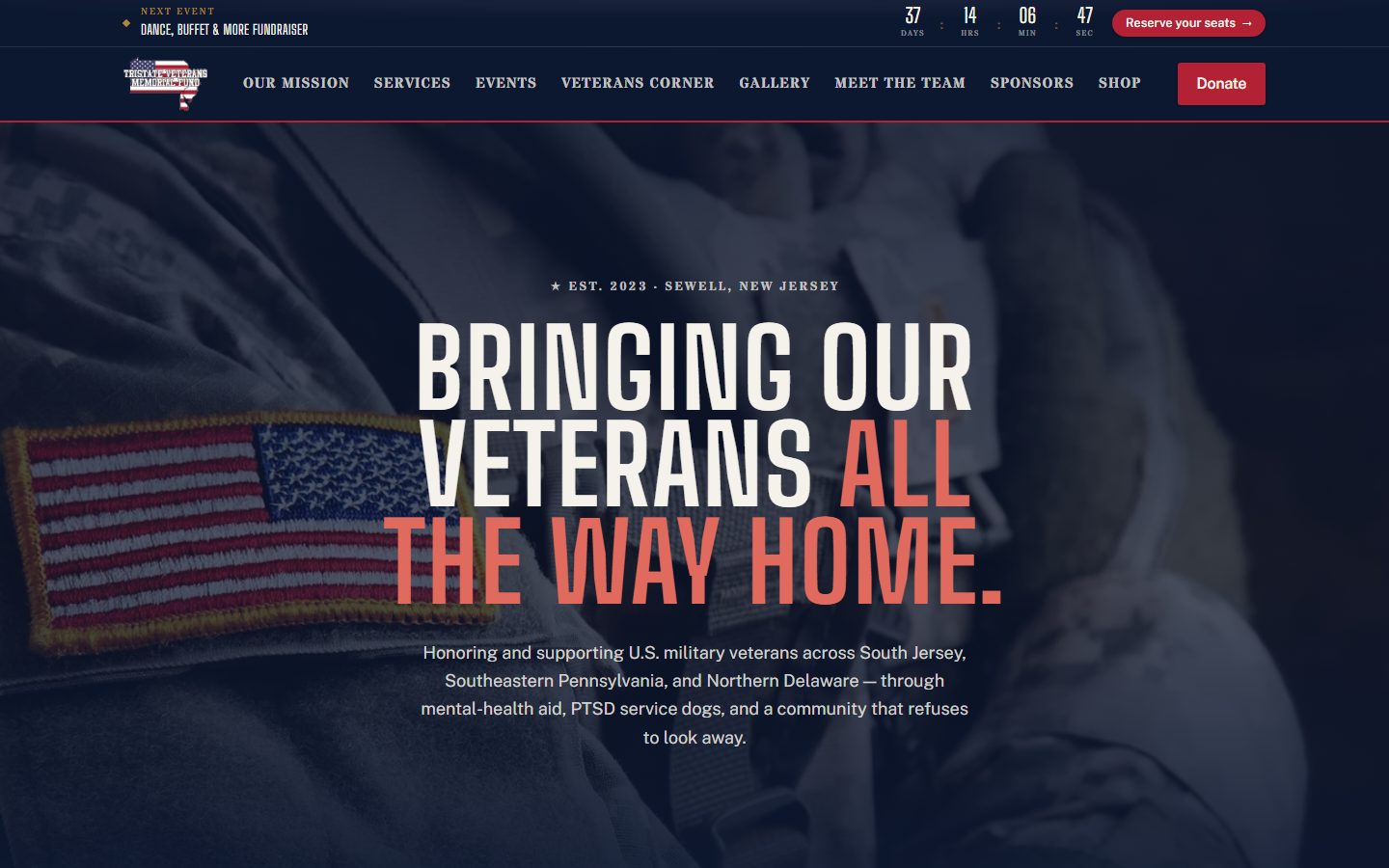 TriState Veterans Memorial Fund, live site