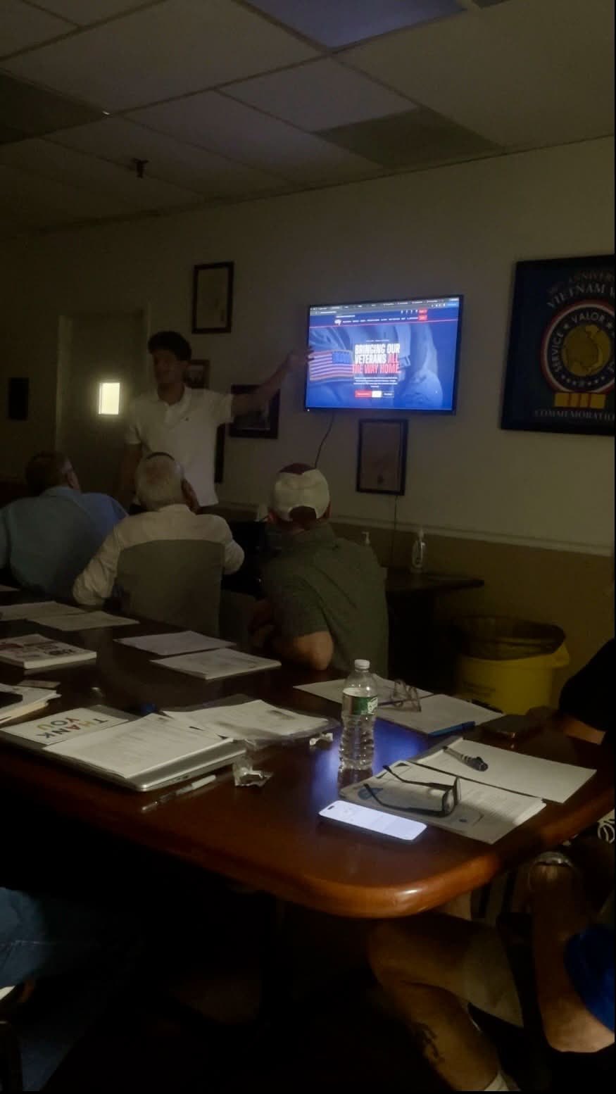 Edward Jones presenting the new site to the TriState board